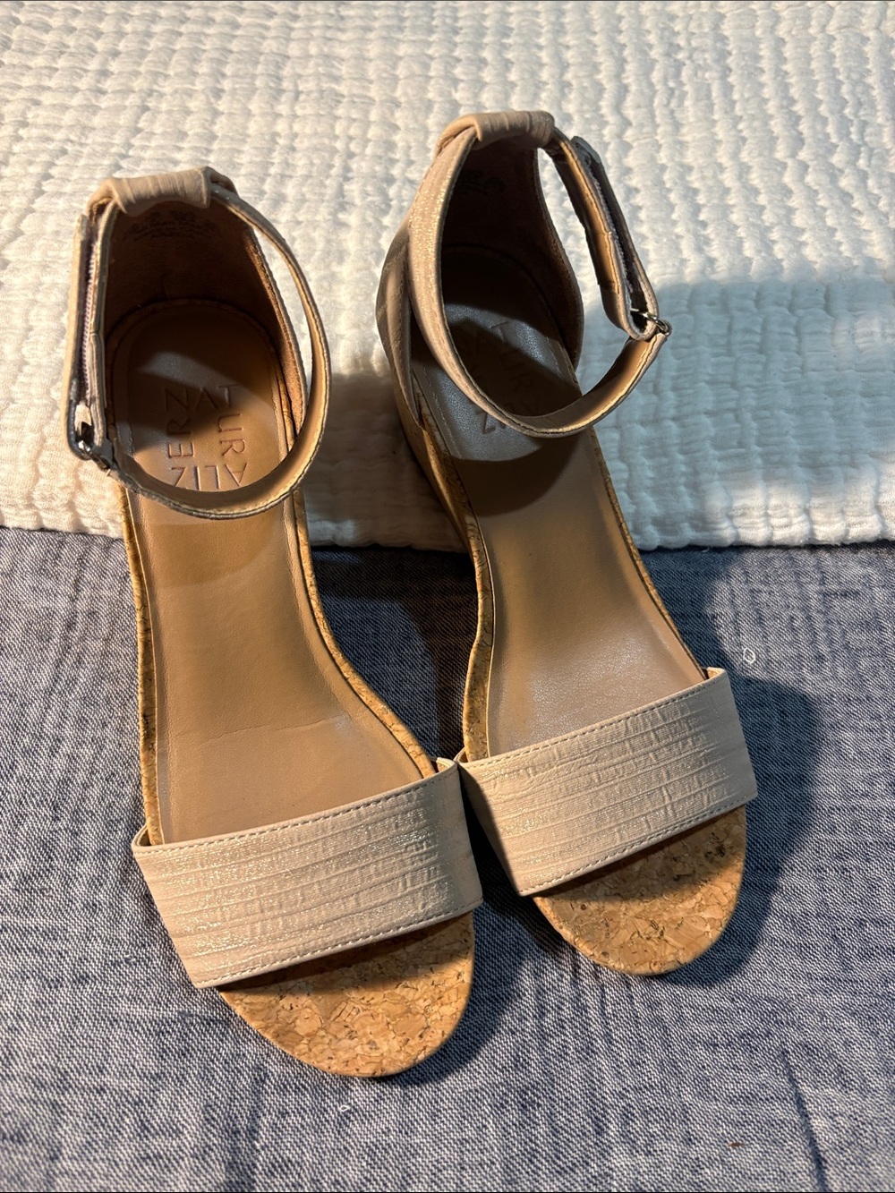 From Naturalizer, the Areda Ankle Strap Wedge Sandals size 8.5M